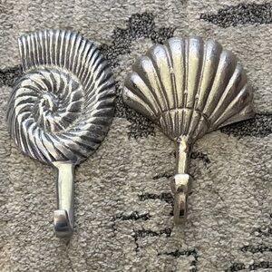 Silver Seashell Wall Hooks